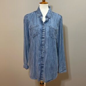 NWT Talbots Denim Button Down Shirt - Size Large - Original $79.50